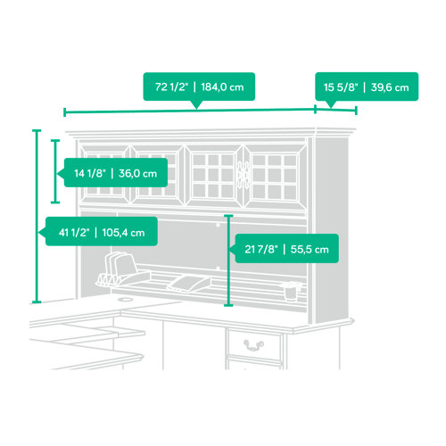 Darby Home Co Clintonville 4 Piece UShaped Executive Desk Office Set